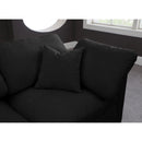 Meridian Plush Black Velvet Modular Sectional IMAGE 5