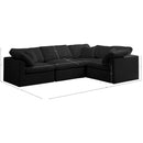  Manufacturer Color_Black -- Meridian Plush Fabric 4 pc Sectional IMAGE 7