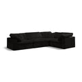  Manufacturer Color_Black -- Meridian Cozy Fabric 4 pc Sectional IMAGE 1
