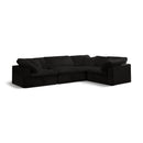  Manufacturer Color_Black -- Meridian Cozy Fabric 4 pc Sectional IMAGE 1