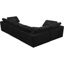  Manufacturer Color_Black -- Meridian Cozy Fabric 4 pc Sectional IMAGE 3