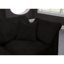 Meridian Cozy Black Velvet Modular Sectional IMAGE 5