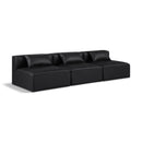  Manufacturer Color_Black -- Meridian Cube Stationary Leather Look Sofa IMAGE 1