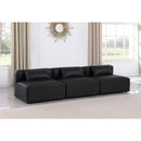  Manufacturer Color_Black -- Meridian Cube Stationary Leather Look Sofa IMAGE 2