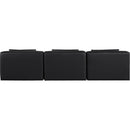  Manufacturer Color_Black -- Meridian Cube Stationary Leather Look Sofa IMAGE 3