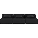  Manufacturer Color_Black -- Meridian Cube Stationary Leather Look Sofa IMAGE 4