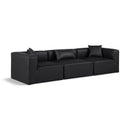  Manufacturer Color_Black -- Meridian Cube Stationary Leather Look Sofa IMAGE 1