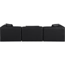  Manufacturer Color_Black -- Meridian Cube Stationary Leather Look Sofa IMAGE 3