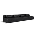 Manufacturer Color_Black -- Meridian Cube Stationary Leather Look Sofa IMAGE 1
