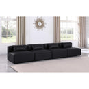  Manufacturer Color_Black -- Meridian Cube Stationary Leather Look Sofa IMAGE 2