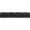  Manufacturer Color_Black -- Meridian Cube Stationary Leather Look Sofa IMAGE 3