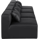  Manufacturer Color_Black -- Meridian Cube Stationary Leather Look Sofa IMAGE 5