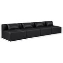 Meridian Cube Black Vegan Leather Modular Sofa IMAGE 8