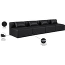  Manufacturer Color_Black -- Meridian Cube Stationary Leather Look Sofa IMAGE 9