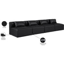 Meridian Cube Black Vegan Leather Modular Sofa IMAGE 9