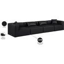 Meridian Cube Black Vegan Leather Modular Sofa IMAGE 10