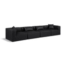  Manufacturer Color_Black -- Meridian Cube Stationary Leather Look Sofa IMAGE 1