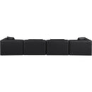  Manufacturer Color_Black -- Meridian Cube Stationary Leather Look Sofa IMAGE 3