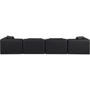 Meridian Cube Black Vegan Leather Modular Sofa IMAGE 3