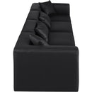  Manufacturer Color_Black -- Meridian Cube Stationary Leather Look Sofa IMAGE 5