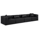  Manufacturer Color_Black -- Meridian Cube Stationary Leather Look Sofa IMAGE 9