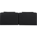 Meridian Cube Black Vegan Leather Modular Sofa IMAGE 3
