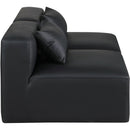 Manufacturer Color_Black -- Meridian Cube Stationary Leather Look Sofa IMAGE 5