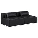  Manufacturer Color_Black -- Meridian Cube Stationary Leather Look Sofa IMAGE 8