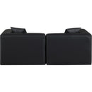  Manufacturer Color_Black -- Meridian Cube Stationary Leather Look Sofa IMAGE 3