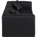  Manufacturer Color_Black -- Meridian Cube Stationary Leather Look Sofa IMAGE 5