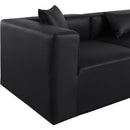 Meridian Cube Black Vegan Leather Modular Sofa IMAGE 6