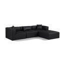  Manufacturer Color_Black -- Meridian Cube Leather Look 4 pc Sectional IMAGE 1