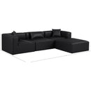  Manufacturer Color_Black -- Meridian Cube Leather Look 4 pc Sectional IMAGE 9