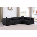  Manufacturer Color_Black -- Meridian Cube Leather Look 4 pc Sectional IMAGE 2