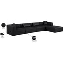 Meridian Cube Black Vegan Leather Modular Sectional IMAGE 10