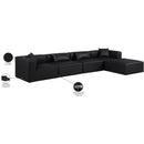  Manufacturer Color_Black -- Meridian Cube Leather Look 5 pc Sectional IMAGE 10