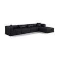  Manufacturer Color_Black -- Meridian Cube Leather Look 5 pc Sectional IMAGE 1