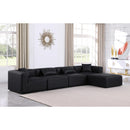  Manufacturer Color_Black -- Meridian Cube Leather Look 5 pc Sectional IMAGE 2