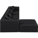  Manufacturer Color_Black -- Meridian Cube Leather Look 5 pc Sectional IMAGE 5
