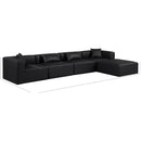  Manufacturer Color_Black -- Meridian Cube Leather Look 5 pc Sectional IMAGE 9
