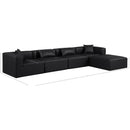 Meridian Cube Black Vegan Leather Modular Sectional IMAGE 9