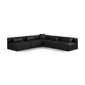  Manufacturer Color_Black -- Meridian Cube Leather Look 5 pc Sectional IMAGE 1