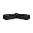  Manufacturer Color_Black -- Meridian Cube Leather Look 5 pc Sectional IMAGE 1