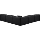  Manufacturer Color_Black -- Meridian Cube Leather Look 5 pc Sectional IMAGE 3