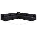  Manufacturer Color_Black -- Meridian Cube Leather Look 5 pc Sectional IMAGE 9