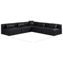 Meridian Cube Black Vegan Leather Modular Sectional IMAGE 9