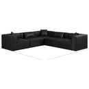  Manufacturer Color_Black -- Meridian Cube Leather Look 5 pc Sectional IMAGE 10