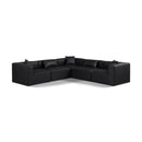  Manufacturer Color_Black -- Meridian Cube Leather Look 5 pc Sectional IMAGE 1