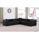  Manufacturer Color_Black -- Meridian Cube Leather Look 5 pc Sectional IMAGE 2