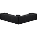  Manufacturer Color_Black -- Meridian Cube Leather Look 5 pc Sectional IMAGE 3